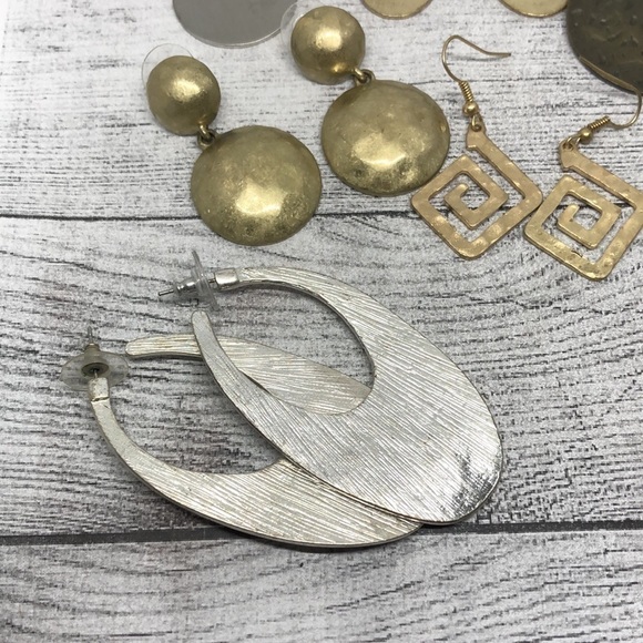 Curated bundle 6 modernist style earrings - Picture 2 of 5